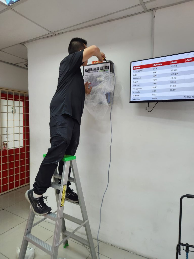 Analogue Digital Queue Management System installed in Lotus Remit Money Changer