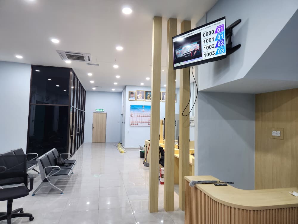 Custronics Queue Management System installation at Pejabat Kebajikan Masyarakat Daerah Temerloh